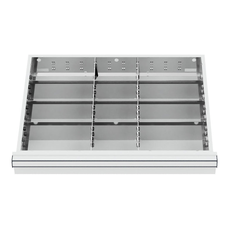 STIER Schubladeneinteilung Metalleinteilung BLH 100/125 mm Innenmaß 600x450 mm