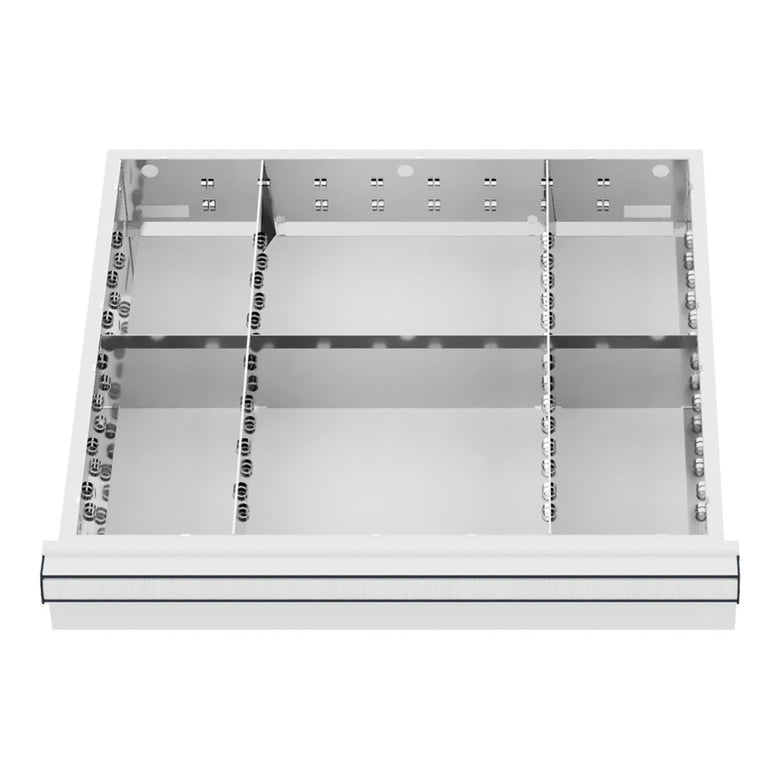STIER Schubladeneinteilung Metalleinteilung BLH 150/175 mm Innenmaß 500x450 mm 6