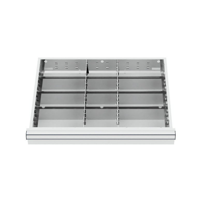 STIER Schubladeneinteilung Metalleinteilung BLH 75 mm Innenmaß 600x450 mm 12