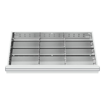 STIER Schubladeneinteilung Metalleinteilung BLH 75 mm Innenmaß 800x450 mm 12