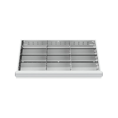 STIER Schubladeneinteilung Metalleinteilung BLH 75 mm Innenmaß 800x450 mm 12