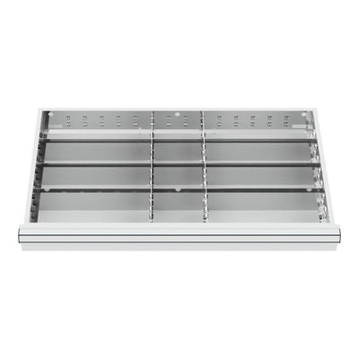 STIER Schubladeneinteilung Metalleinteilung BLH 75 mm Innenmaß 800x450 mm 12