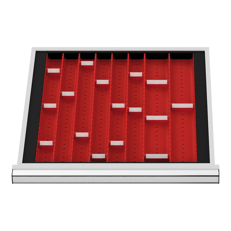 STIER drawer divider, recessed panels BLH 50 mm, internal dimensions 500x450 mm, 3 MP with