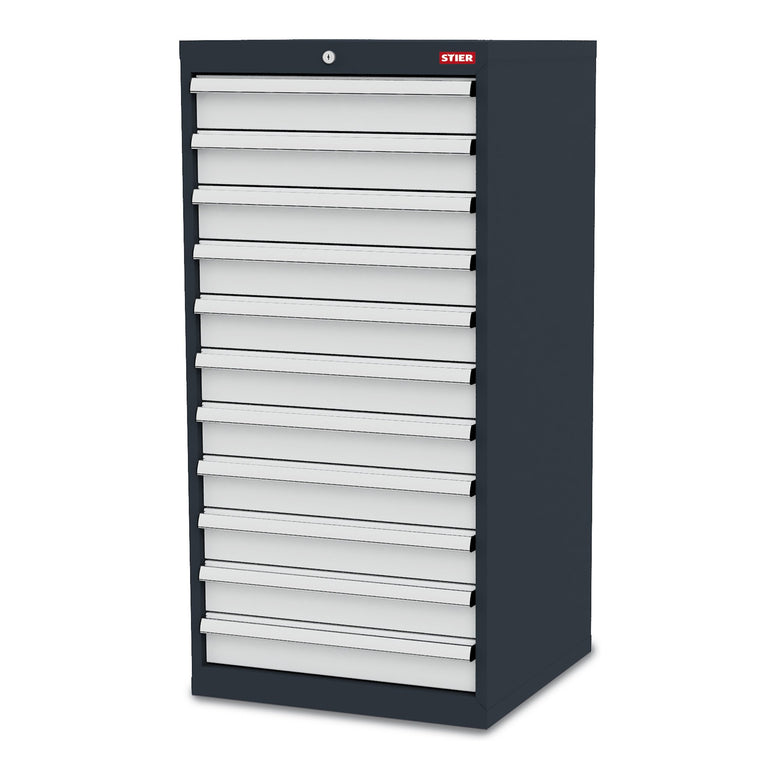 STIER drawer cabinet with 11 drawers WxDxH 600x575x1220 mm