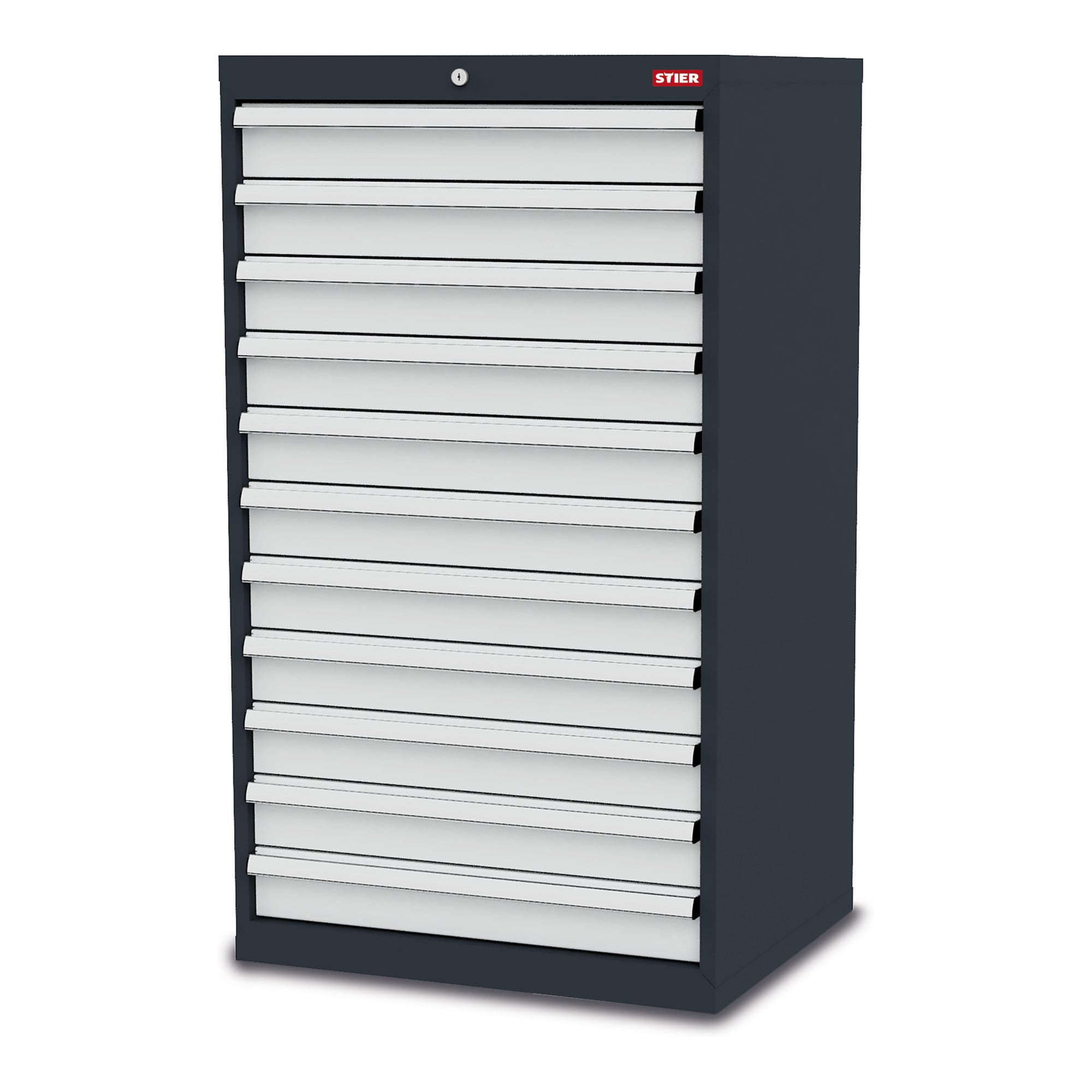 STIER Schubladenschrank mit 11 Schubladen BxTxH 700x575x1220 mm