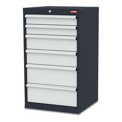STIER drawer cabinet with 6 drawers WxDxH 600x575x1020 mm