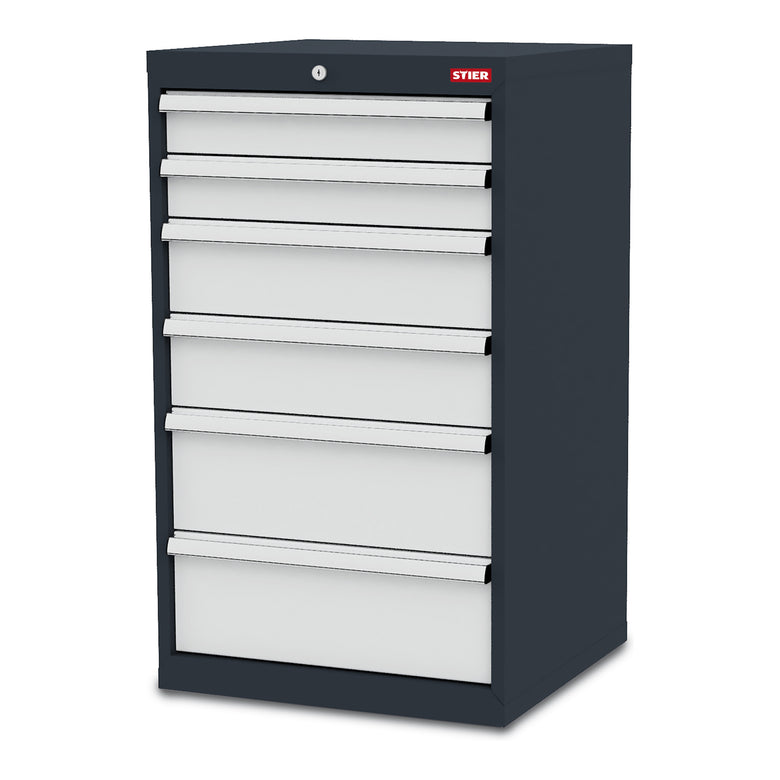 STIER drawer cabinet with 6 drawers WxDxH 600x575x1020 mm
