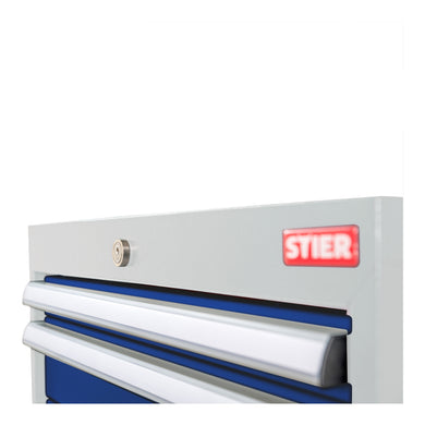 STIER Schubladenschrank mit 6 Schubladen BxTxH 600x575x920 mm RAL 7035 / RAL