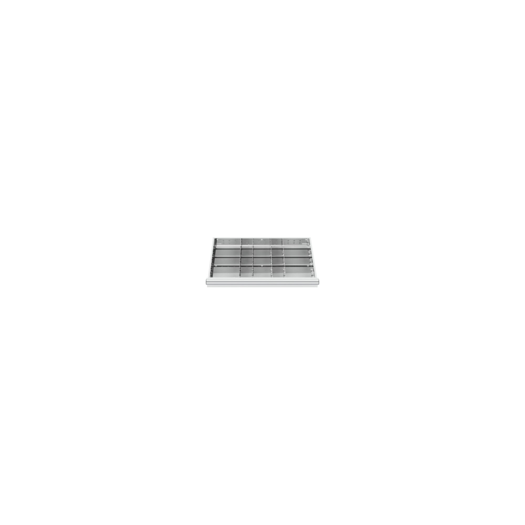 STIER drawer cabinet with 7 drawers WxDxH 700x575x1020 mm including divider set