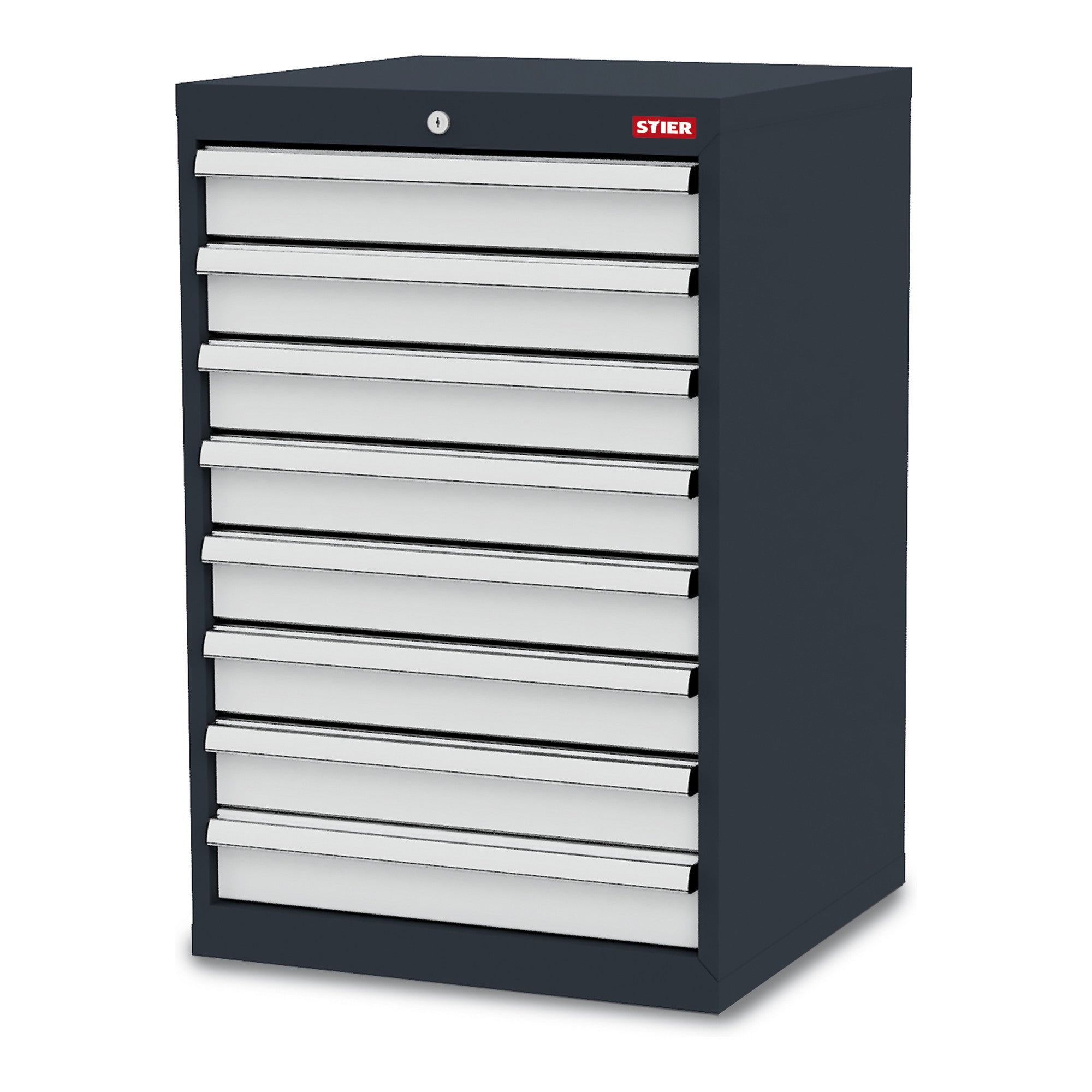 STIER Schubladenschrank mit 8 Schubladen BxTxH 900x575x920 mm