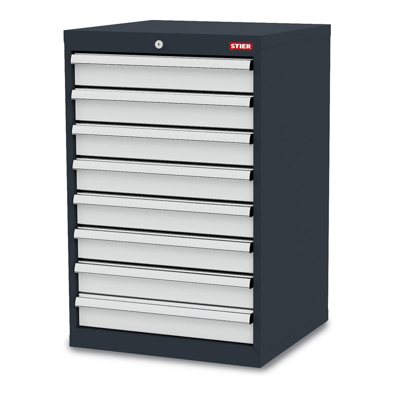 STIER Schubladenschrank mit 8 Schubladen BxTxH 900x575x920 mm