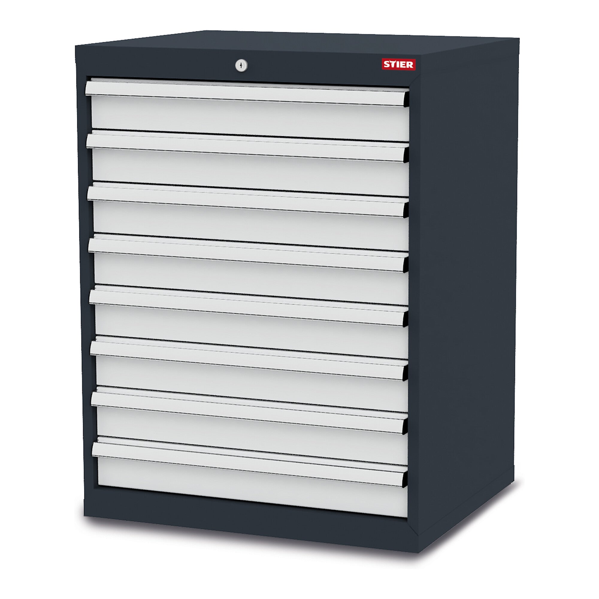 STIER Schubladenschrank mit 8 Schubladen BxTxH 900x575x920 mm