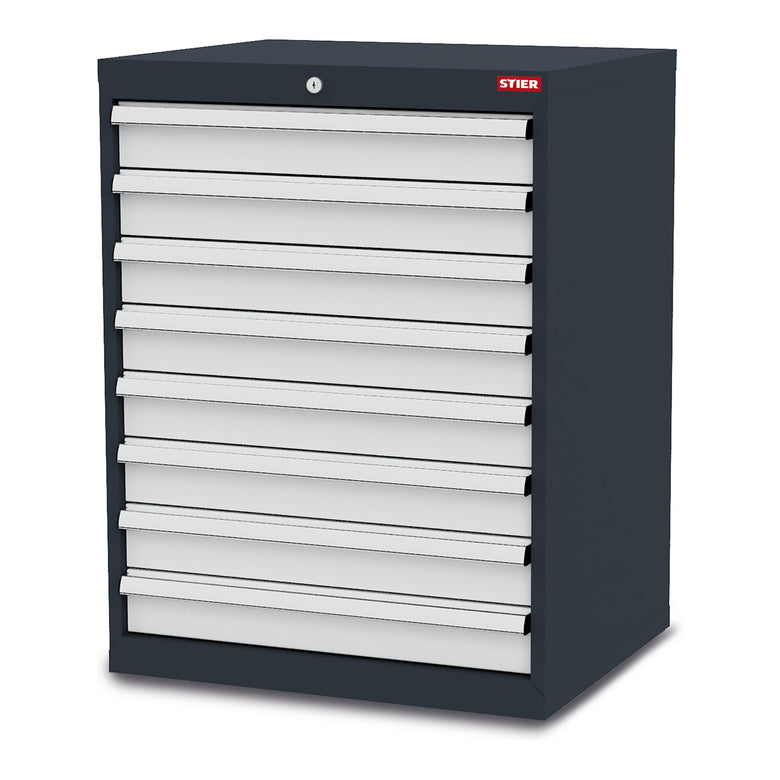 STIER Schubladenschrank mit 8 Schubladen BxTxH 900x575x920 mm