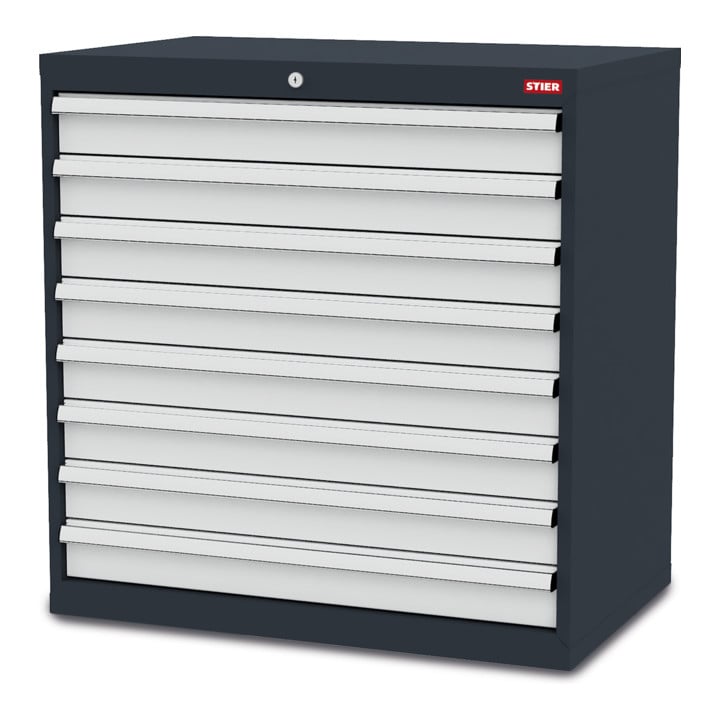 STIER Schubladenschrank mit 8 Schubladen BxTxH 900x575x920 mm