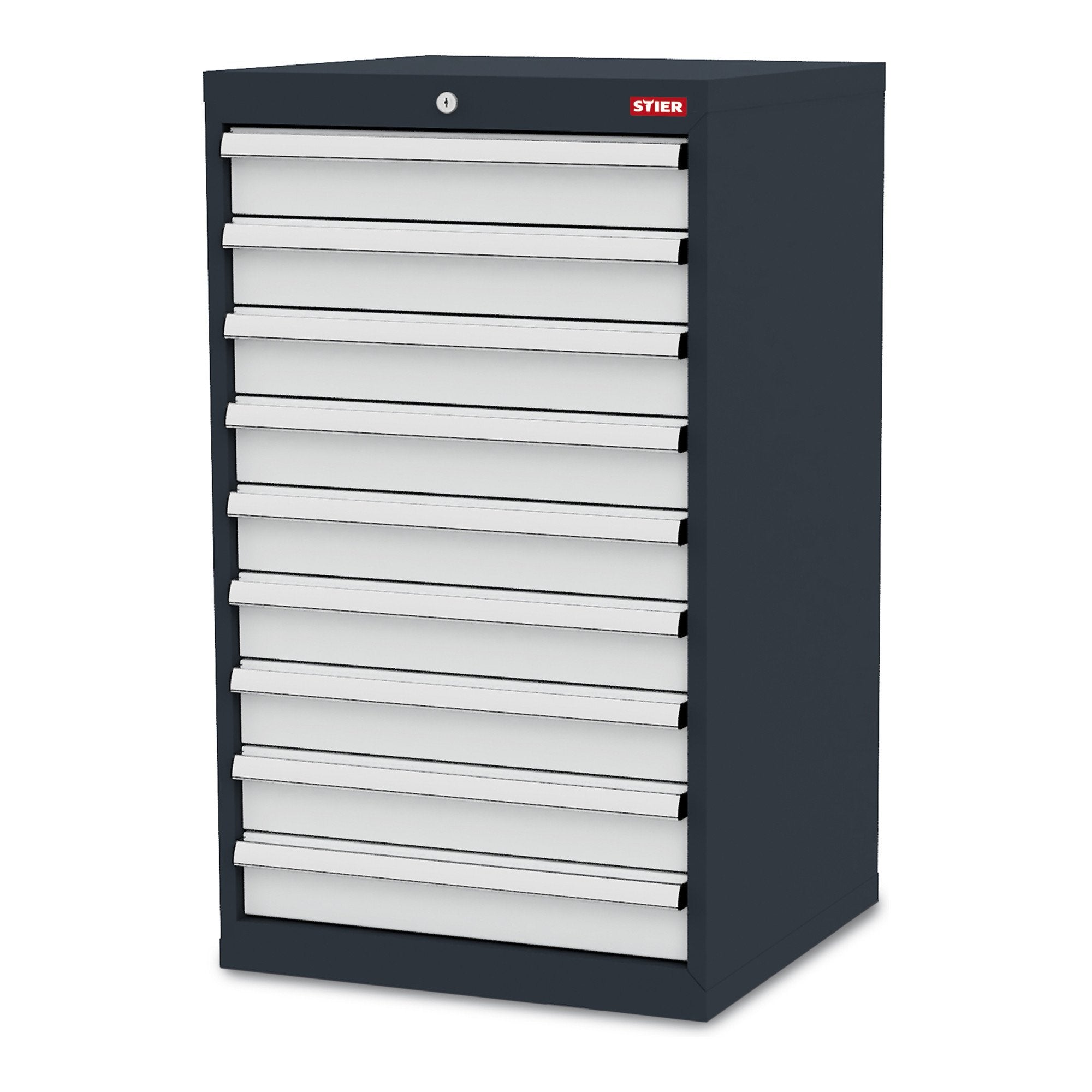 STIER drawer cabinet with 9 drawers WxDxH 600x575x1020 mm