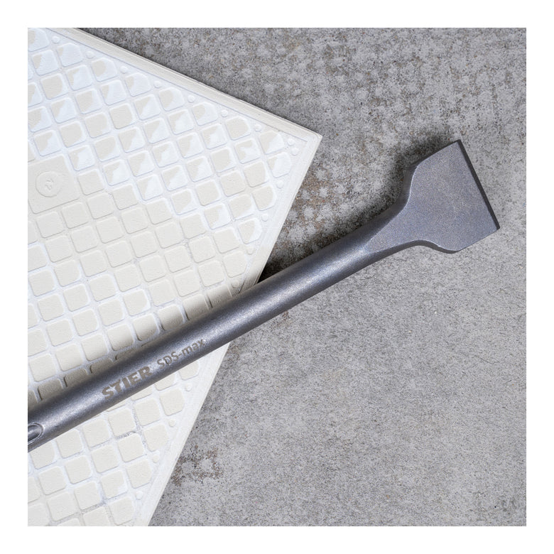 STIER SDS-max tile chisel, wide chisel 300 x 50 mm