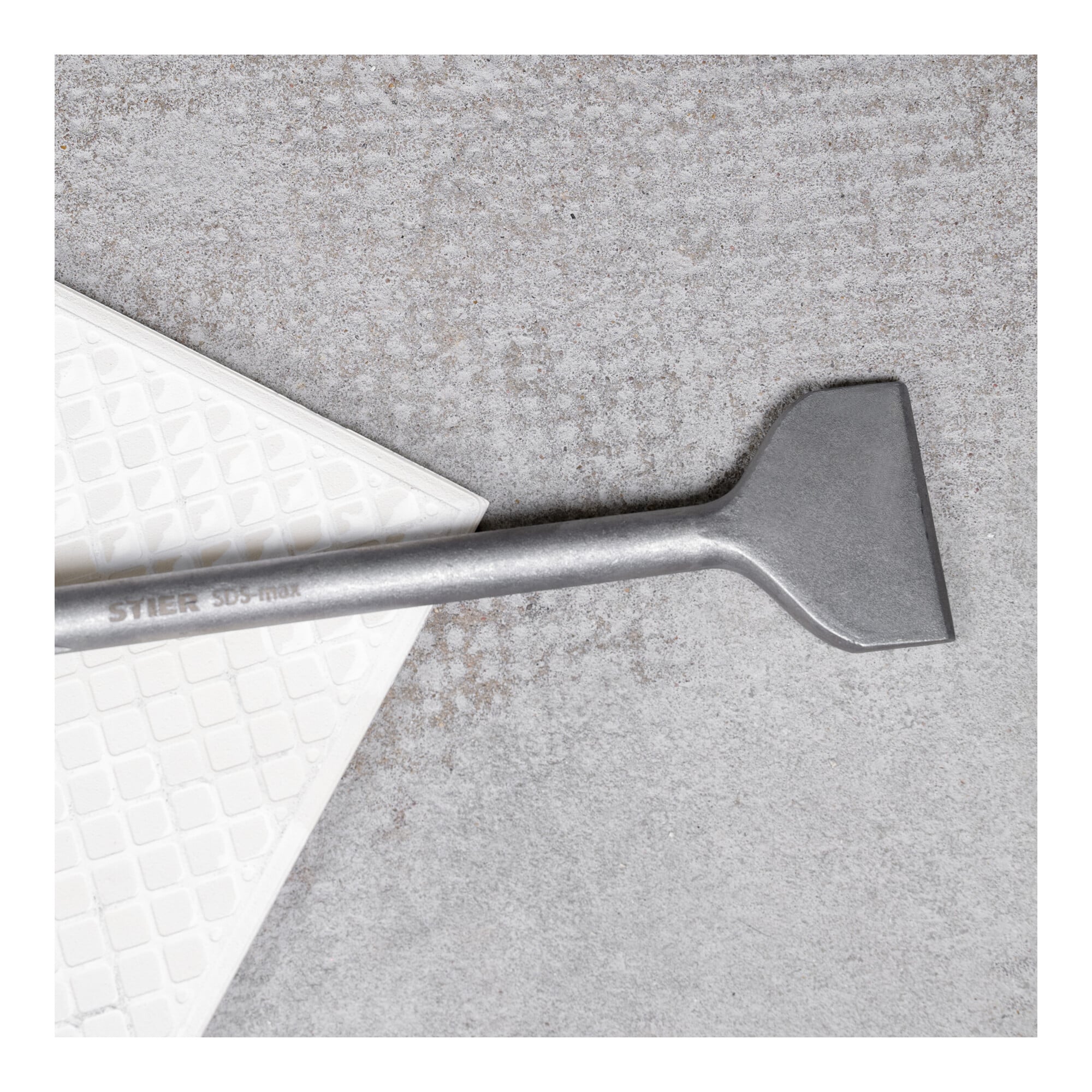 STIER SDS-max tile chisel, wide chisel 300 x 80 mm