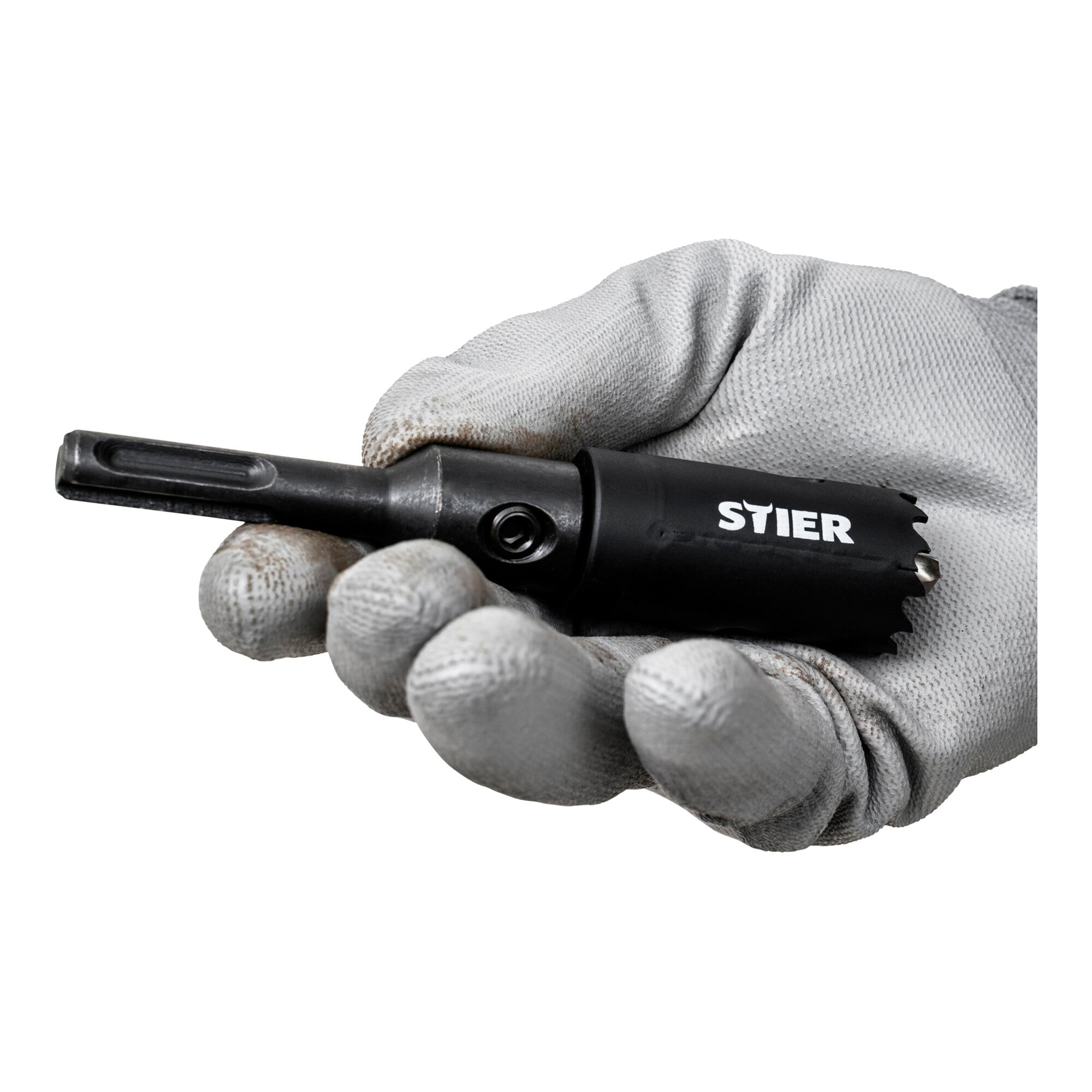 STIER SDS Plus adapter 1/2" 20 UNF for hole saws 14-32 mm including Allen key