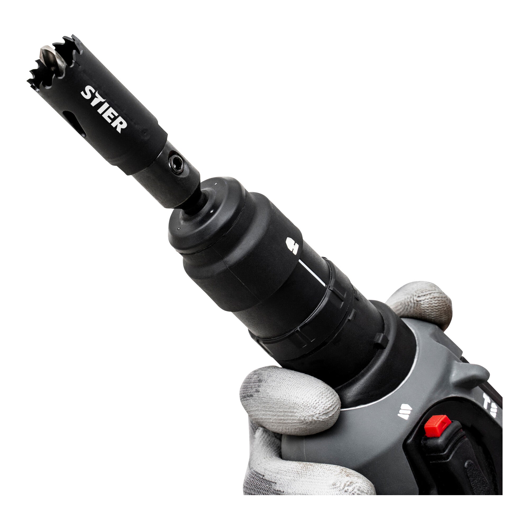 STIER SDS Plus adapter 1/2" 20 UNF for hole saws 14-32 mm including Allen key