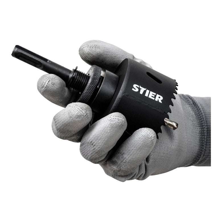 STIER SDS Plus Adapter 5/8" 18 UNF für Lochsägen 32-250 mm inkl. Inbusschlüssel