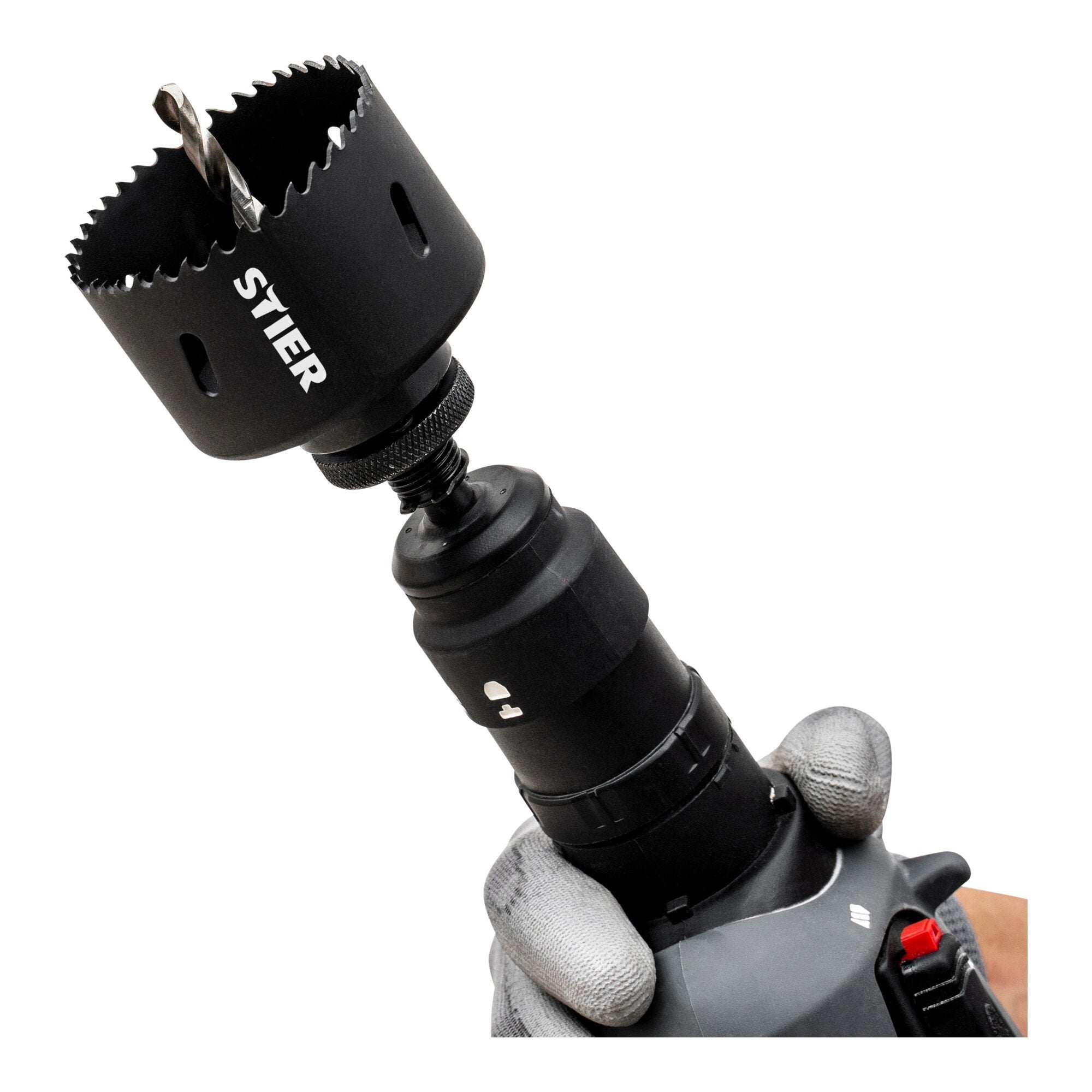 STIER SDS Plus Adapter 5/8" 18 UNF für Lochsägen 32-250 mm inkl. Inbusschlüssel