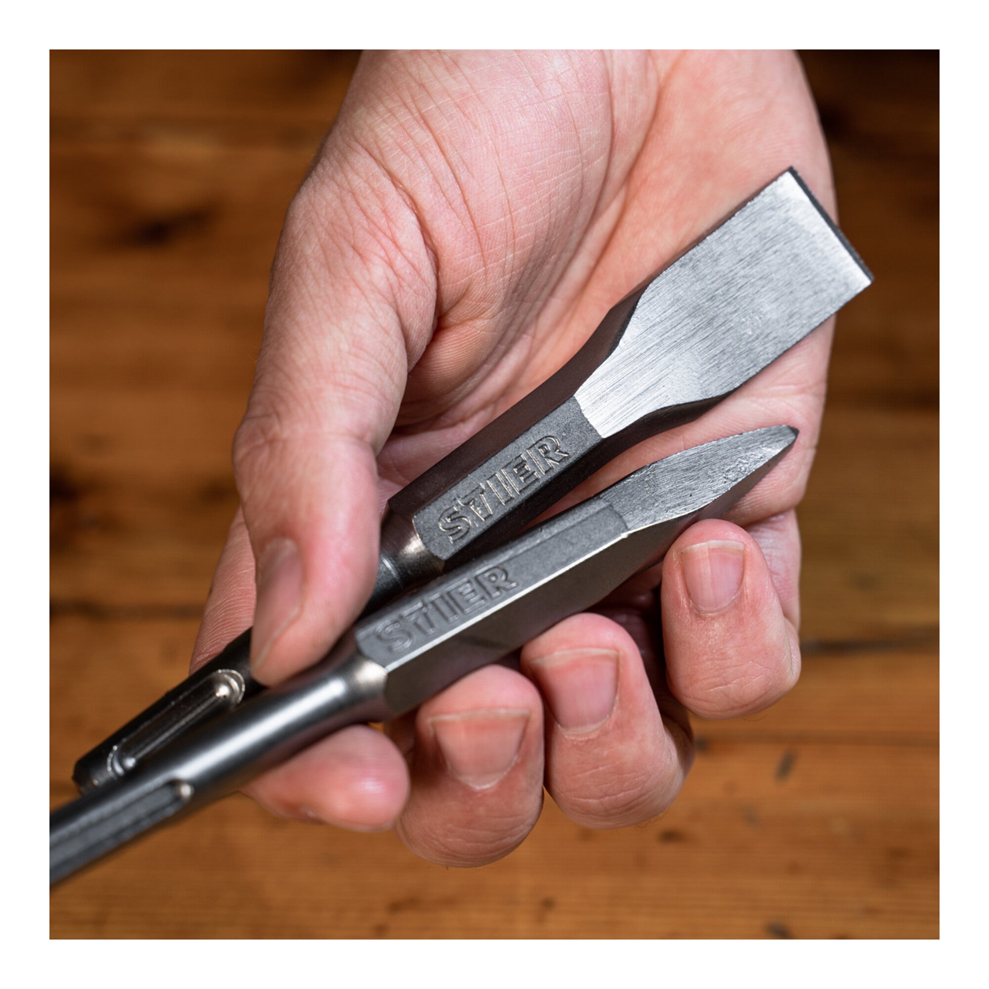 STIER SDS-Plus drill and chisel set, 17 pieces