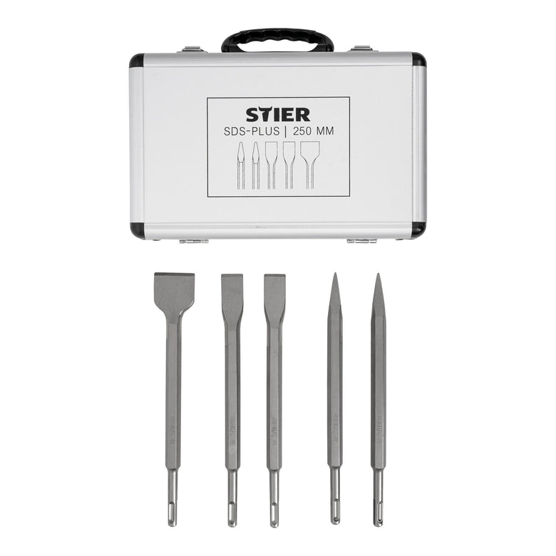 STIER SDS-Plus Meißelsatz 5-tlg. 250mm