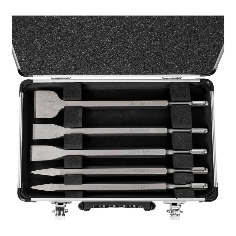 STIER SDS-Plus chisel set, 5 pieces, 250 mm