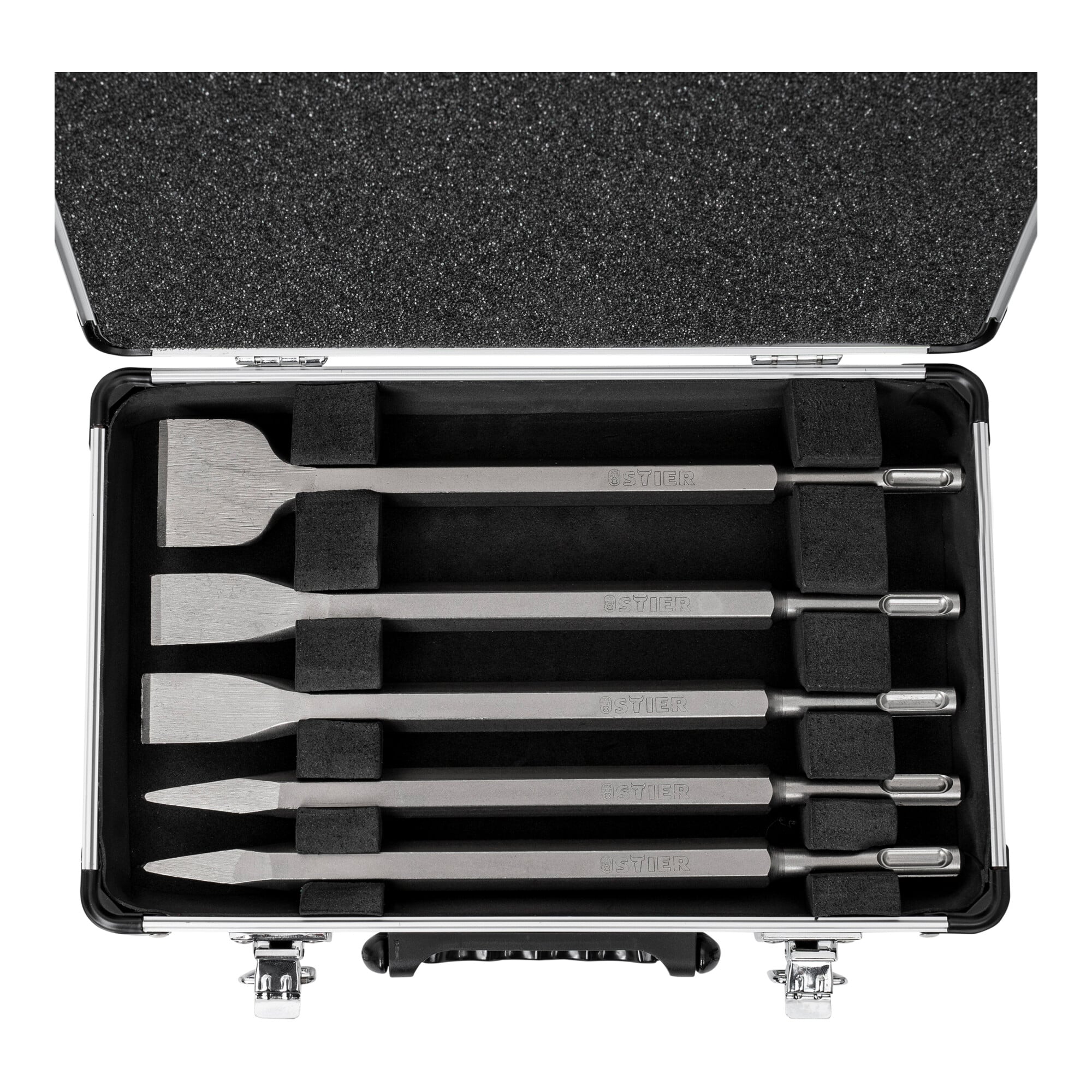 STIER SDS-Plus chisel set, 5 pieces, 250 mm