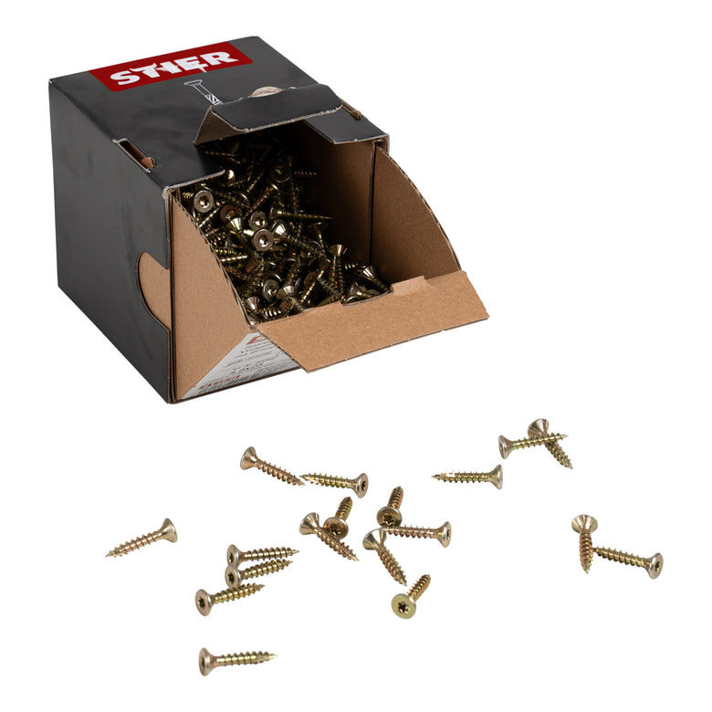 STIER countersunk chipboard screw chromated yellow steel screw in various sizes