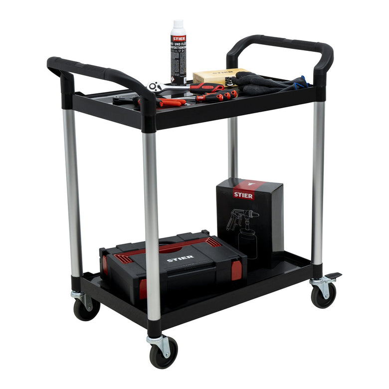 STIER Servierwagen Etagenwagen Schiebewagen schwarz Schiebegriffe diverse Größen