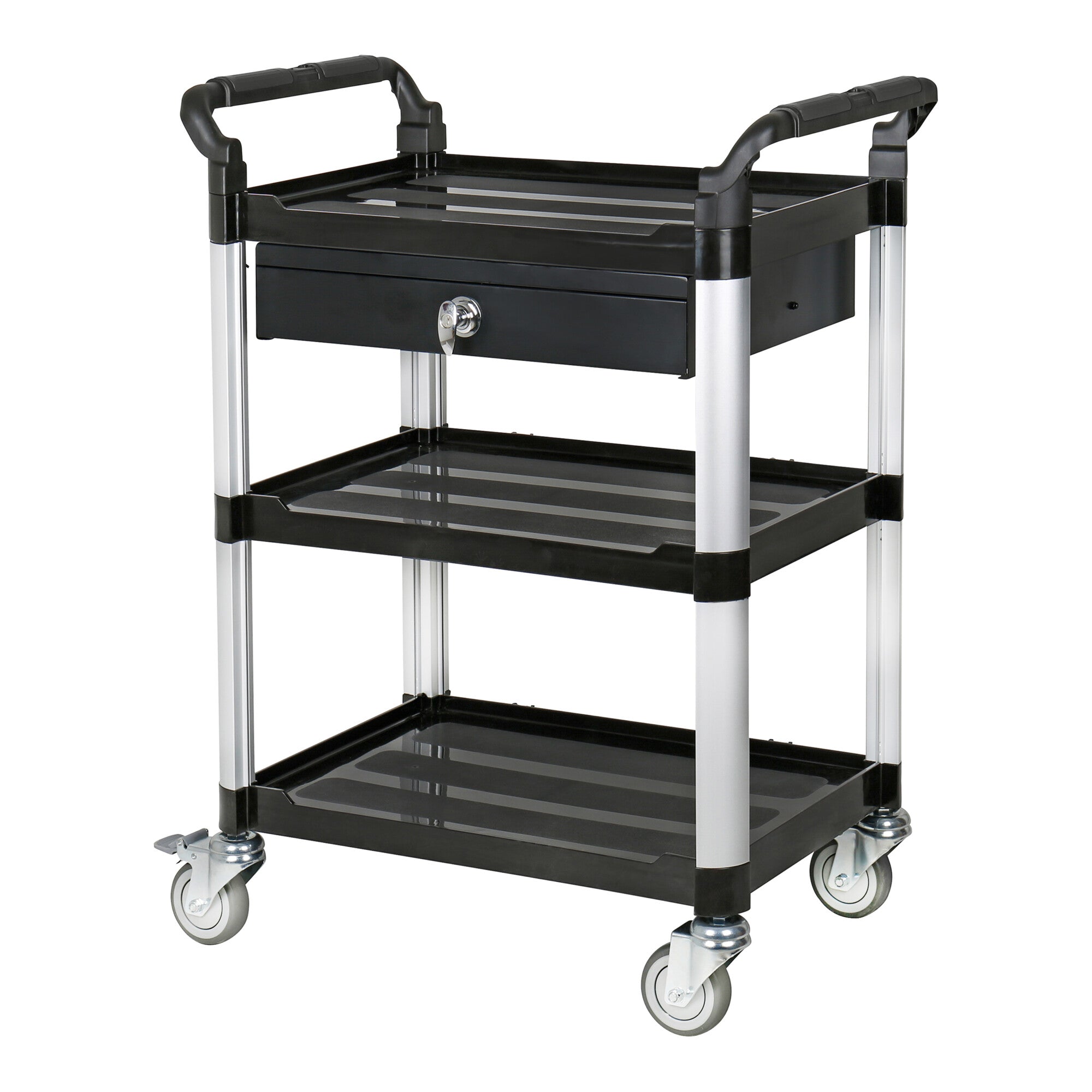 STIER Servierwagen Etagenwagen Schiebewagen schwarz Schiebegriffe diverse Größen