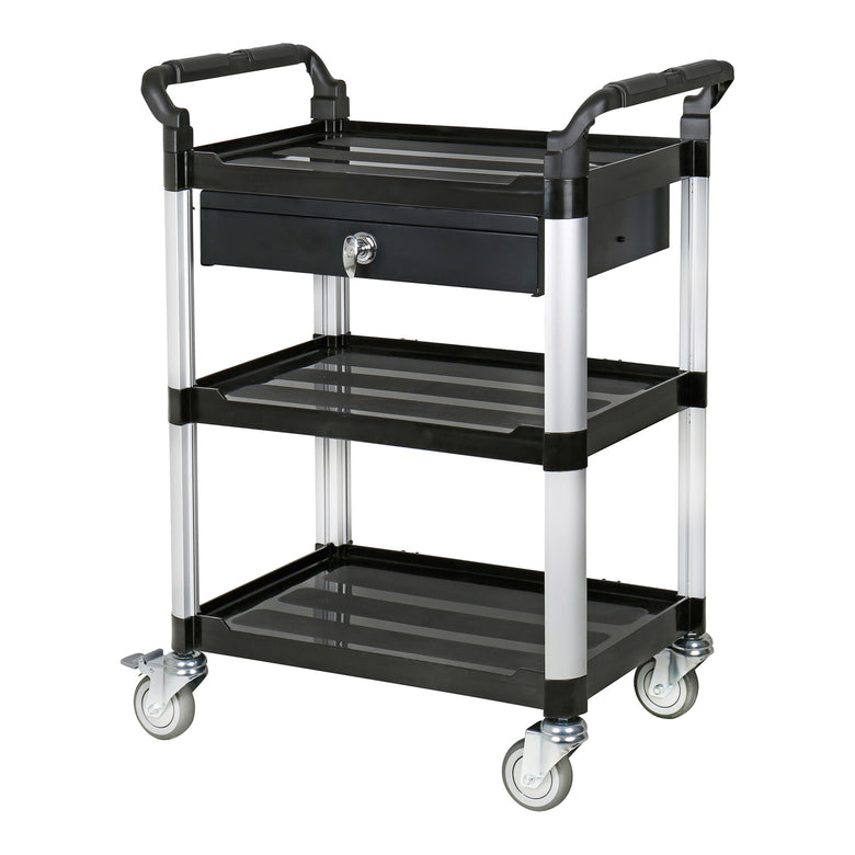 STIER Servierwagen Etagenwagen Schiebewagen schwarz Schiebegriffe diverse Größen