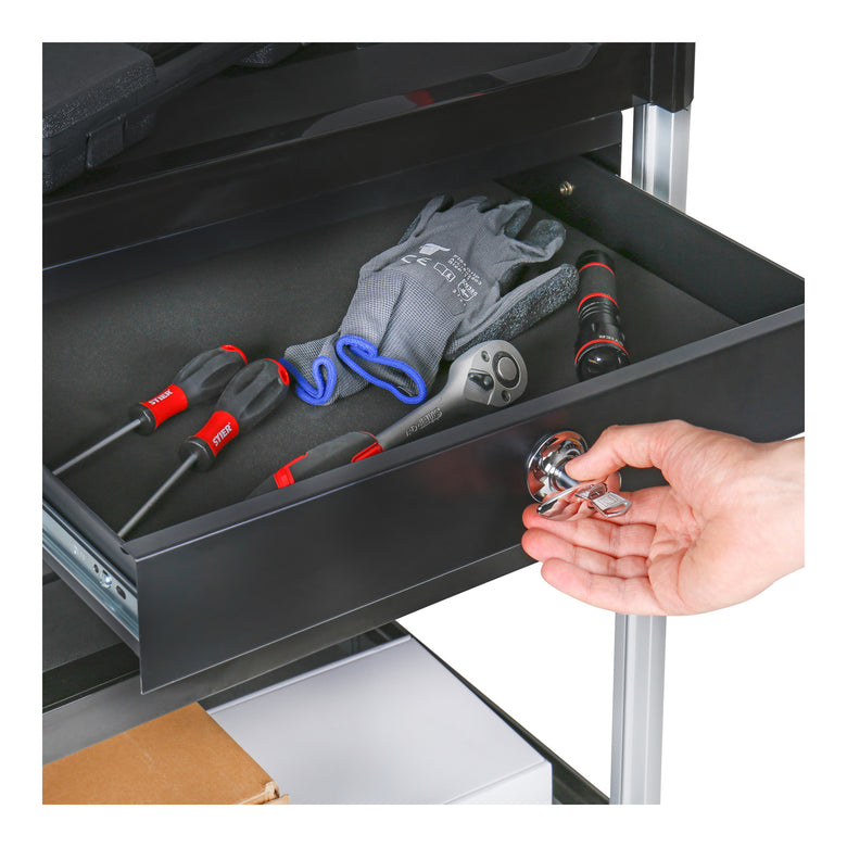 STIER Servierwagen Etagenwagen Schiebewagen schwarz Schiebegriffe diverse Größen