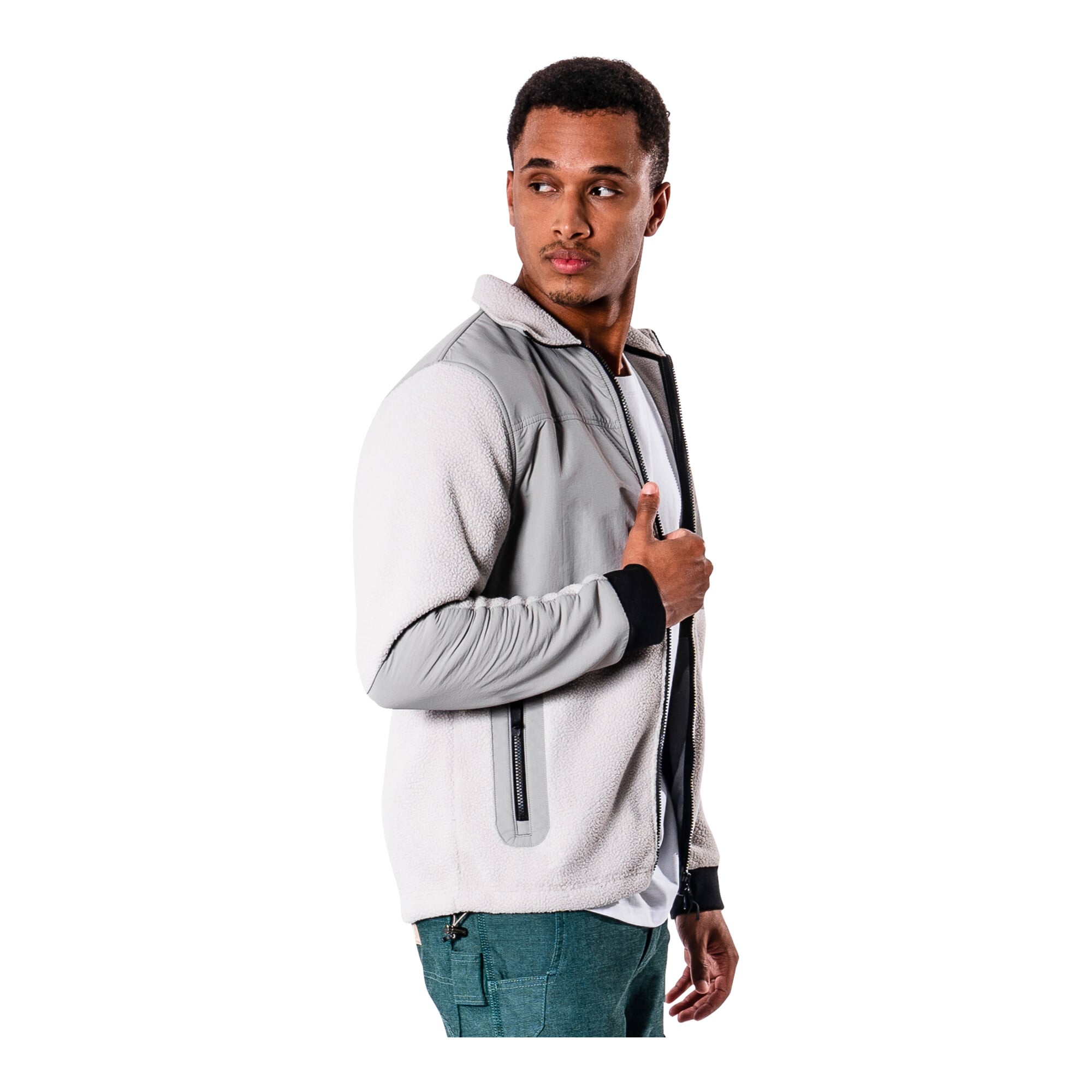 STIER Sherpa Fleece XL Ice Grey