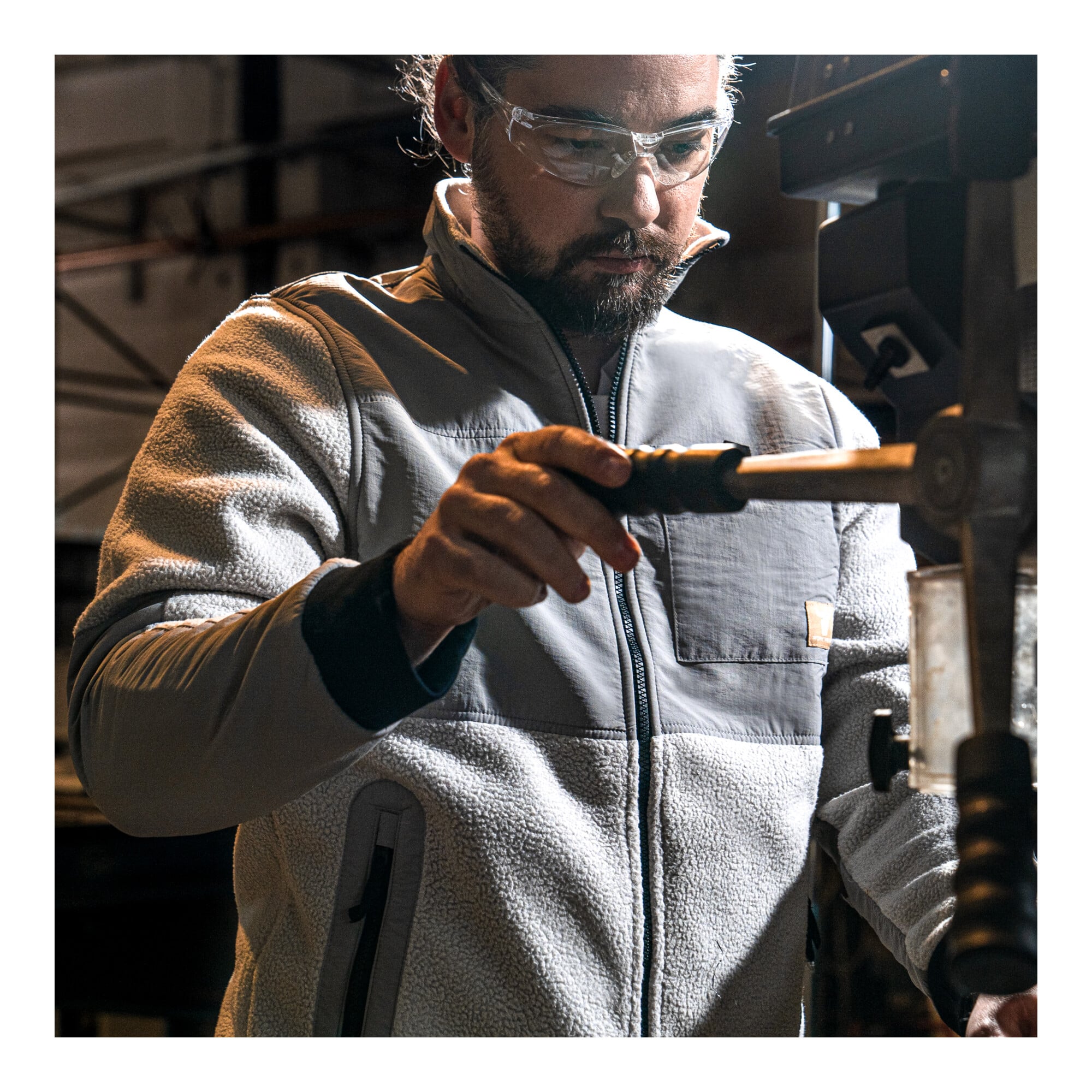 STIER Sherpa Fleece XL Ice Grey