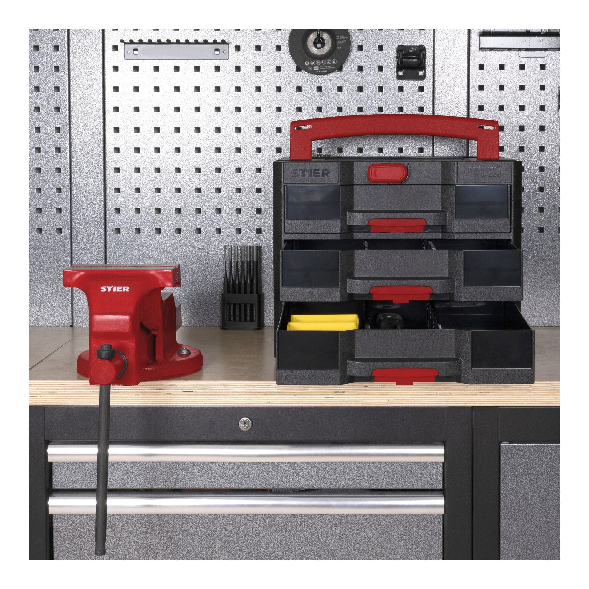 STIER Sortainer T-Loc IV/3 BLACK-Edition 6,7 L pro Schublade mit