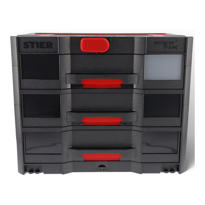 STIER Sortainer T-Loc IV/3 BLACK-Edition 6,7 L pro Schublade mit