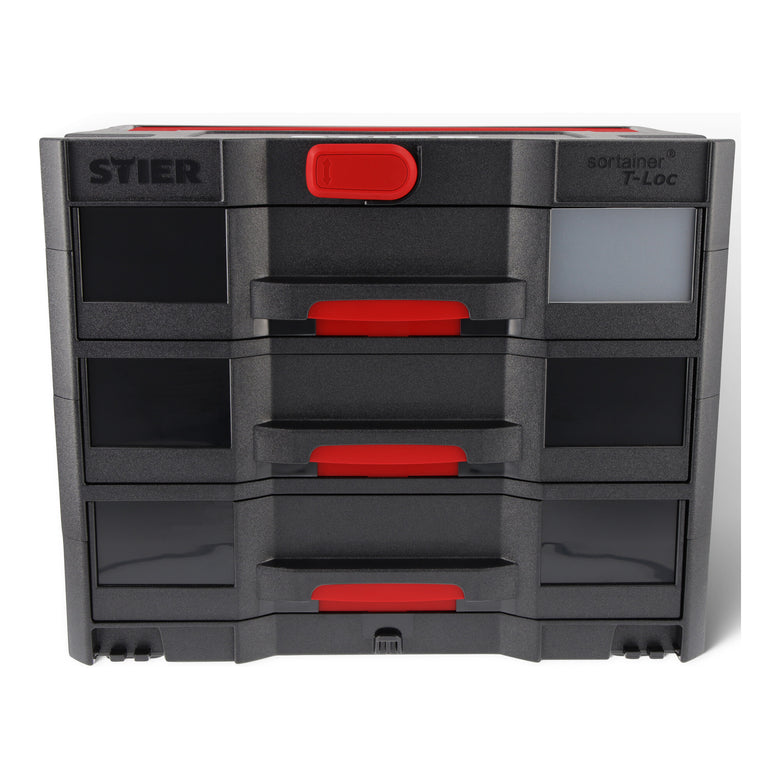 STIER Sortainer T-Loc IV/3 BLACK-Edition 6,7 L pro Schublade mit