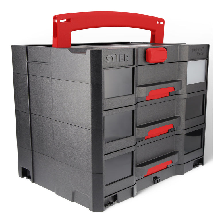 STIER Sortainer T-Loc IV/3 BLACK Edition 6.7 L per drawer with