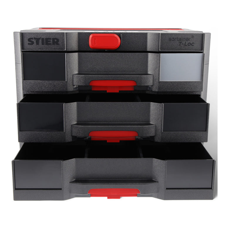 STIER Sortainer T-Loc IV/3 BLACK Edition 6.7 L per drawer with
