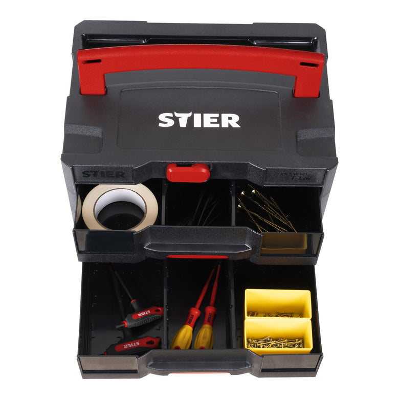STIER Sortainer T-Loc IV/3 BLACK-Edition 6,7 L pro Schublade mit