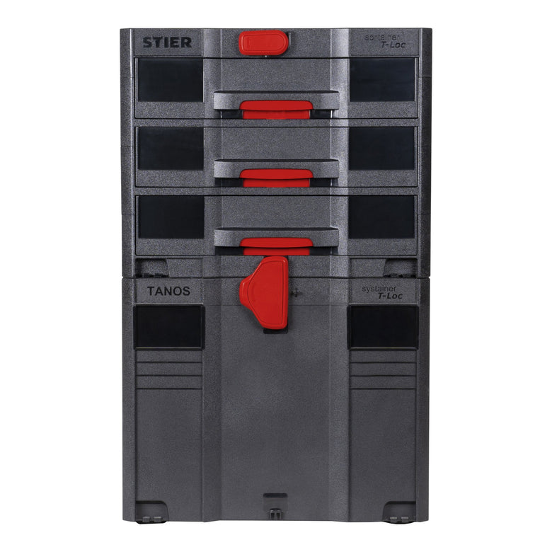 STIER Sortainer T-Loc IV/3 BLACK-Edition 6,7 L pro Schublade mit