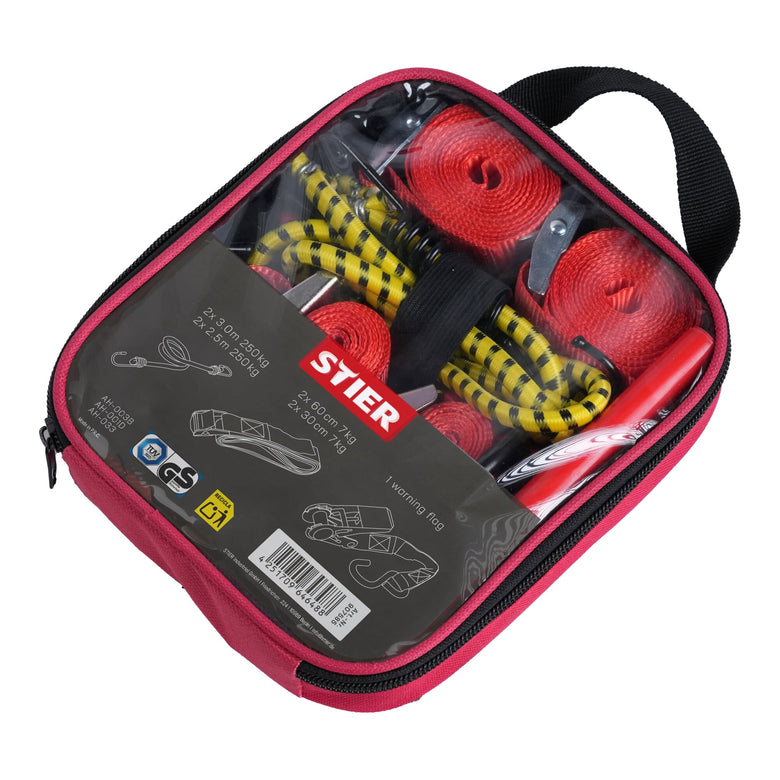 STIER Spanngurte-Set 9-teilig, TÜV/GS geprüft nach DIN EN 12195-2