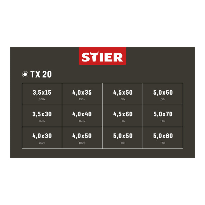 STIER chipboard screw Systainer I T-LOC with 1,380 screws