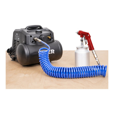 STIER spiral compressed air hose length: 7.62 m pressurized hose kink protection