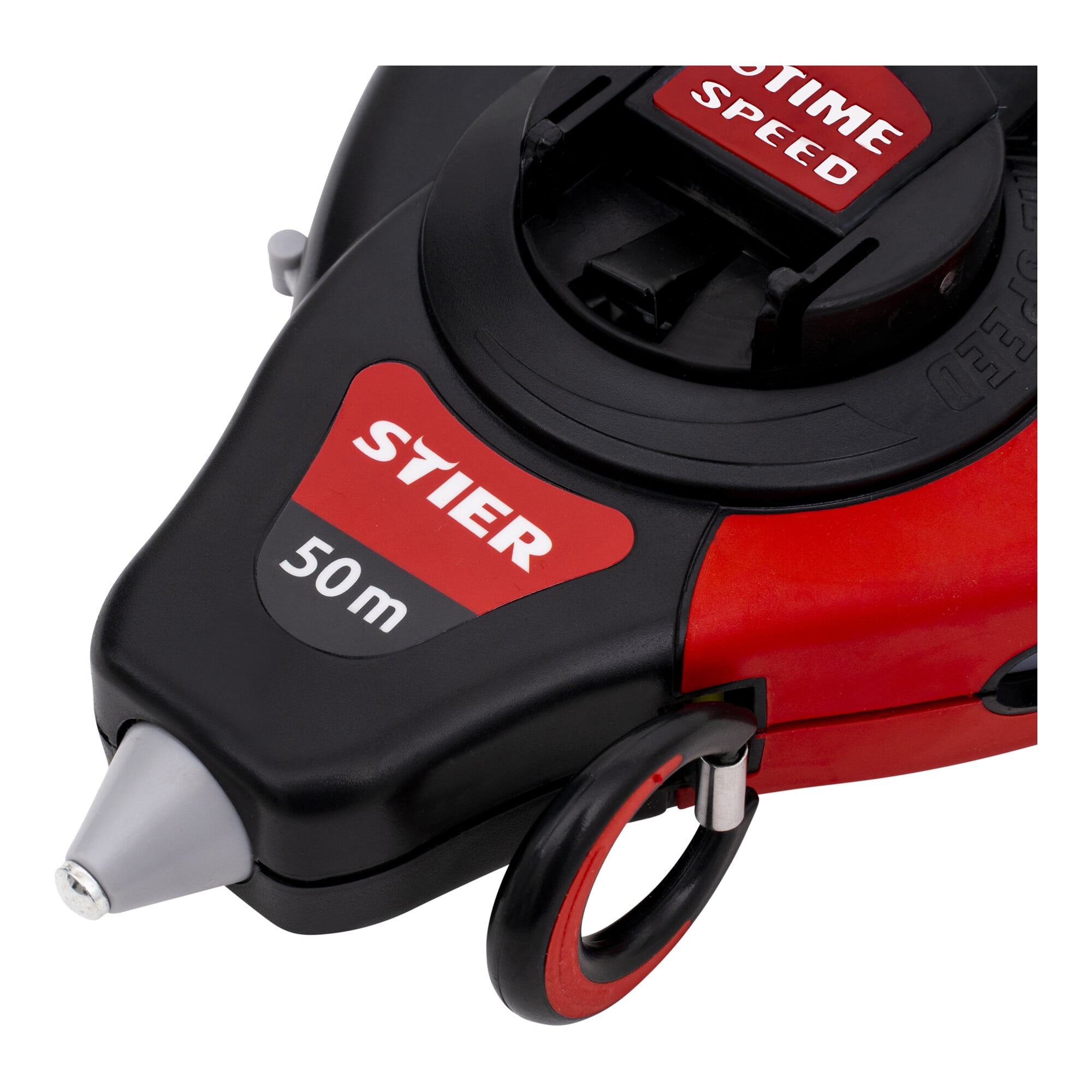 STIER steel tape measure 50 m in high-strength plastic case with mm and cm graduations
