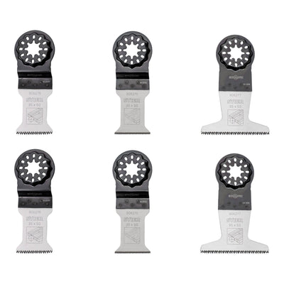 STIER Starlock Multitool Sägeblätter Holz 6-tlg | Set Sägeblätter für Holz |