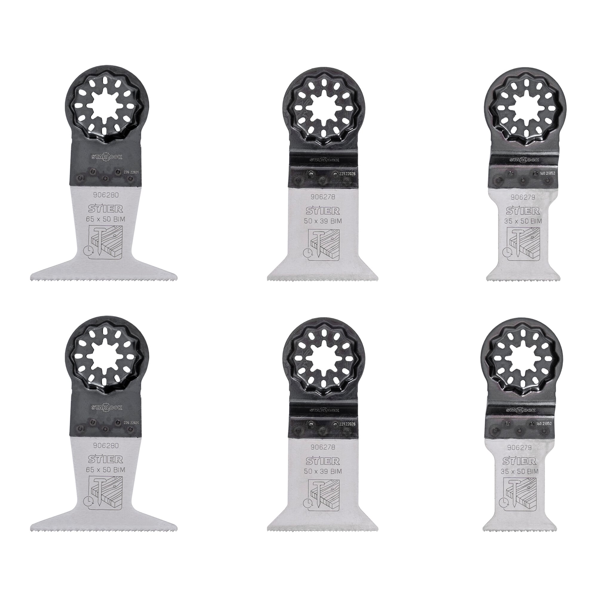 STIER Starlock Multitool Saw Blades Universal Wood and Nails 6-piece | Starlock