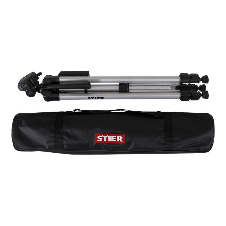 STIER Stativ 160 Baustativ aus Aluminium Neigungsfunktion Kurbelstativ